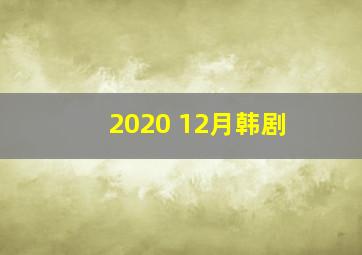 2020 12月韩剧